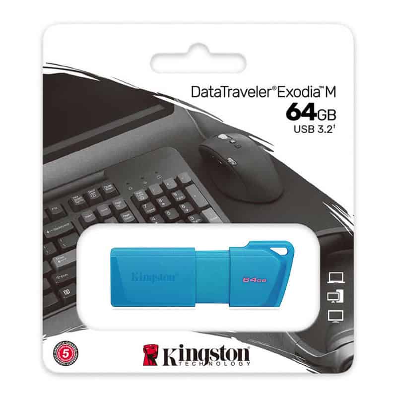 64GB USB 3.2 DataTraveler Exodia Neon Blue
