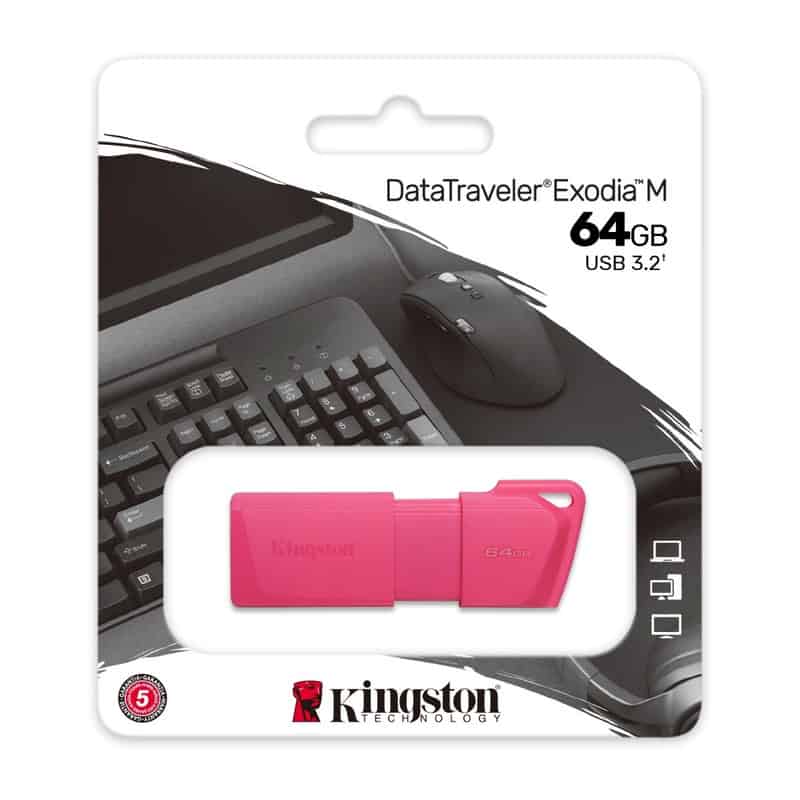MEMORIA USB EXODIA NEON 64GB ROSA